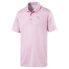 Puma Golf Men's Pale Pink Rotation Stripe Golf Polo