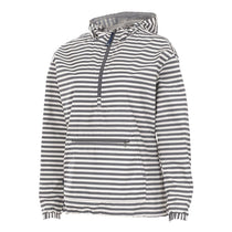 Charles River Women's Grey Stripe Chatham Anorak Print Pullover
