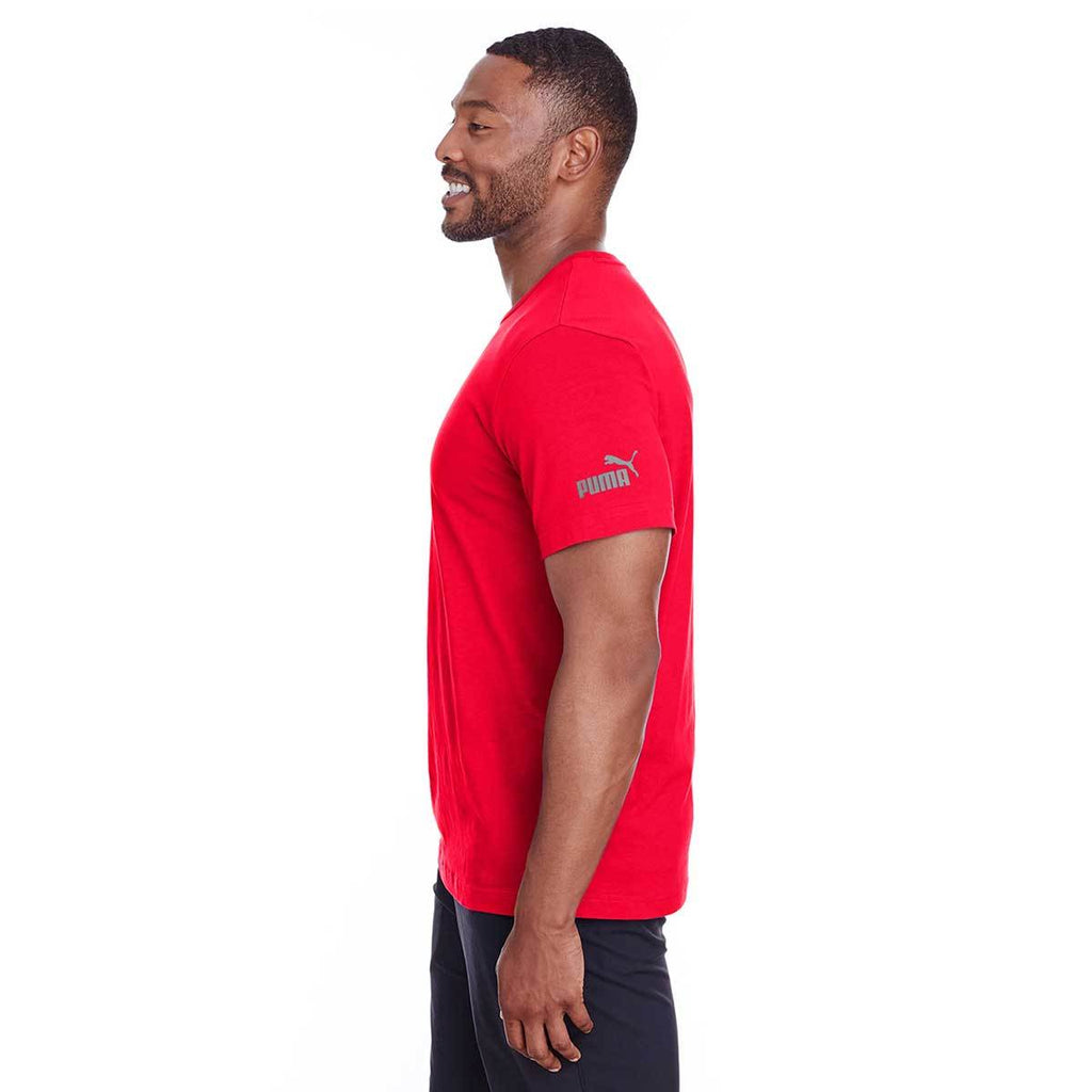 Puma Sport Men's Hi Risk Red/Quiet Shade Essential Logo T-Shirt