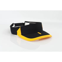 Pacific Headwear Black/Gold Adjustable M2 Performance Sideline Visor