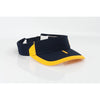 Pacific Headwear Navy/Gold Adjustable M2 Performance Sideline Visor