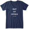 Life Is Good Women's Darkest Blue Out Of Office Crusher V-Neck