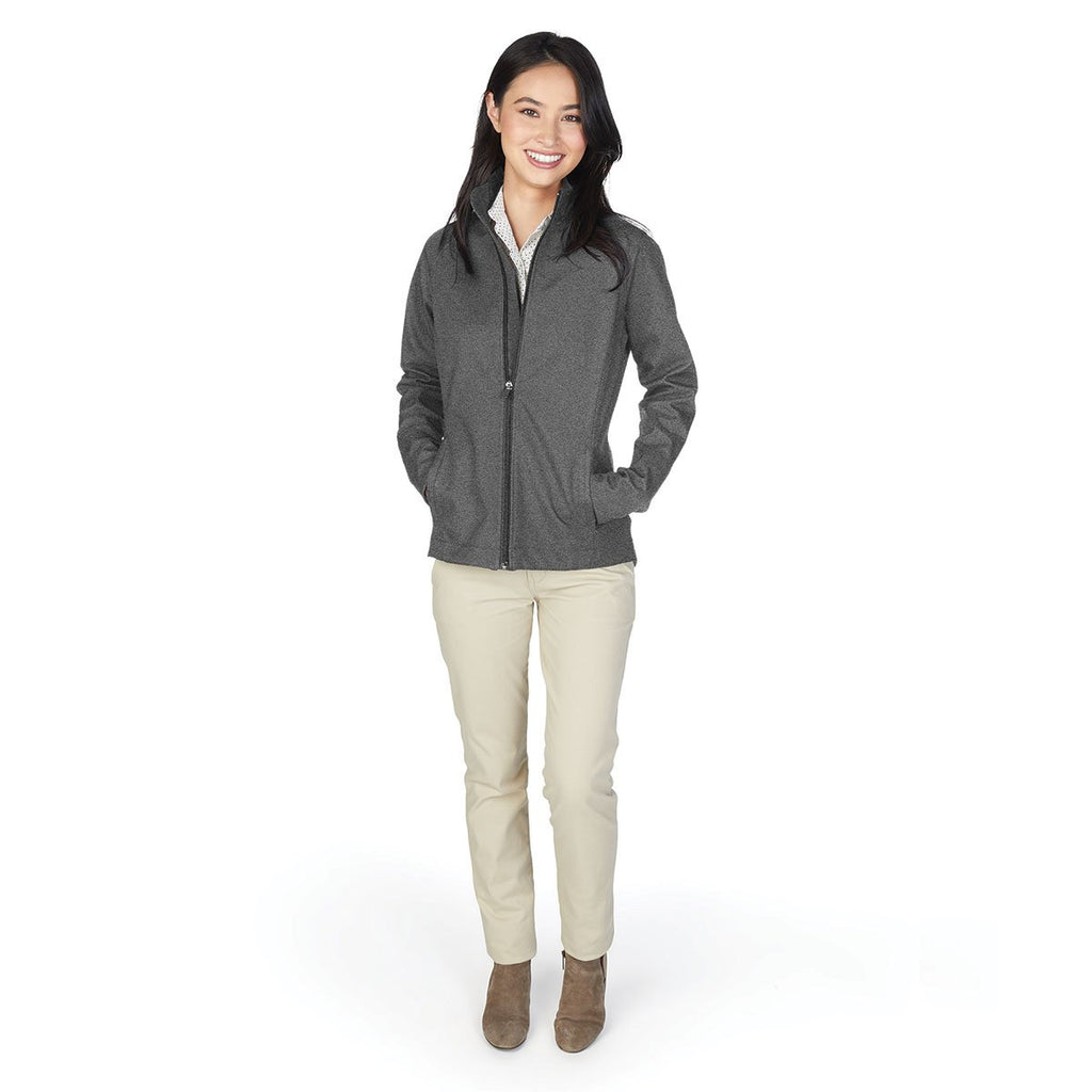 Charles River Women's Steel Melange Back Bay Soft Shell Jacket