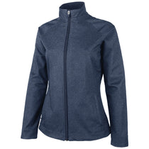 Charles River Women's Navy Melange Back Bay Soft Shell Jacket