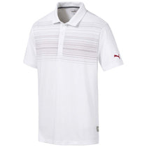 Puma Golf Men's Bright White/Rhubarb Lime Light Polo