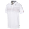 Puma Golf Men's Bright White/Rhubarb Lime Light Polo