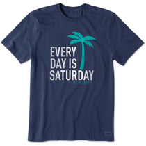 Life Is Good Men's Darkest Blue Every Day Is Saturday Crusher Tee