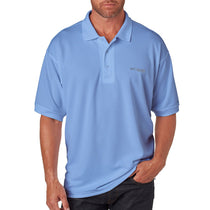 Columbia Men's White Cap Blue Perfect Cast Polo