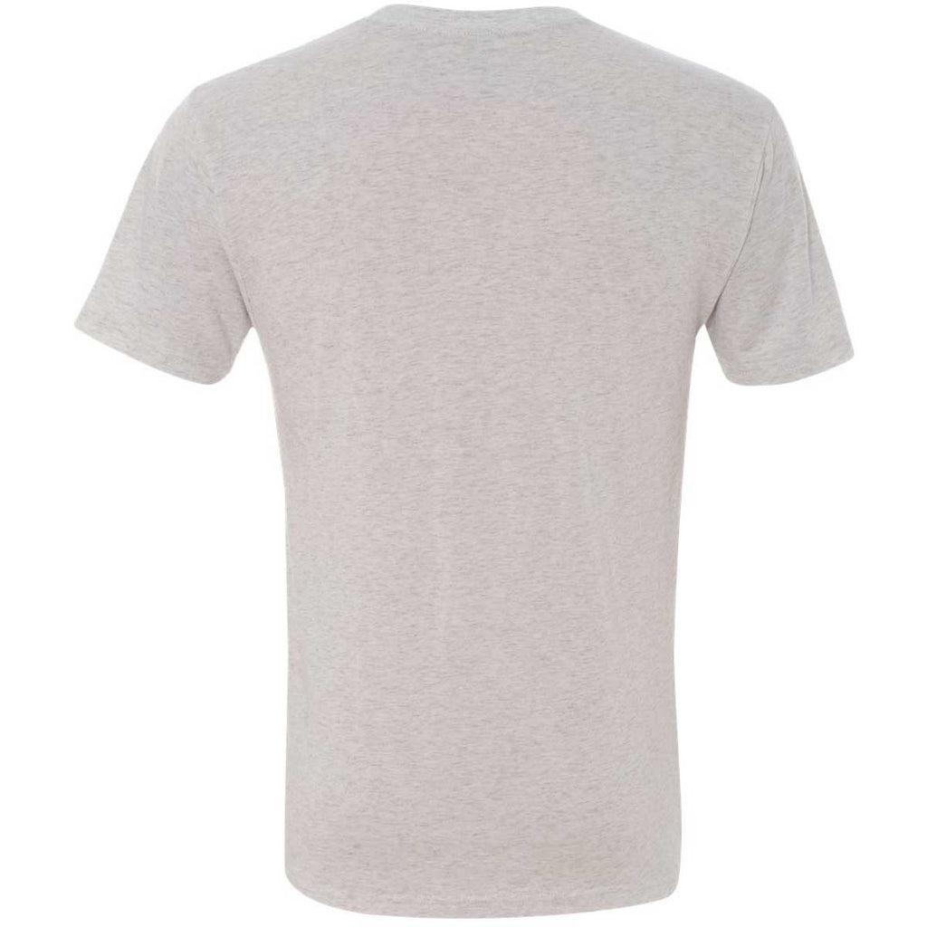 Next Level Men's Heather White Triblend V-Neck Tee