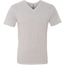 Next Level Men's Heather White Triblend V-Neck Tee