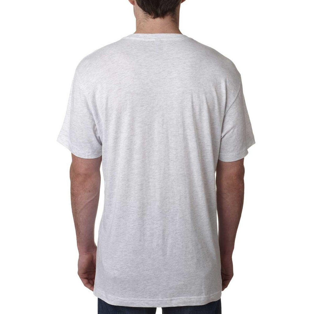 Next Level Men's Heather White Triblend V-Neck Tee