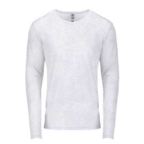 Next Level Men's Heather White Triblend Long-Sleeve Crew Tee