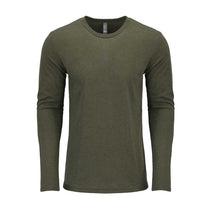 Next Level Men's Military Green Triblend Long-Sleeve Crew Tee