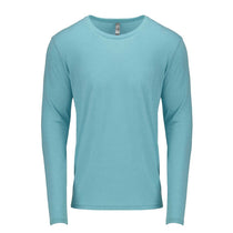Next Level Men's Tahiti Blue Triblend Long-Sleeve Crew Tee