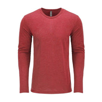 Next Level Men's Vintage Red Triblend Long-Sleeve Crew Tee