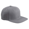 Yupoong Grey 6-Panel Structured Flat Visor Classic Snapback