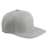 Yupoong Heather Grey 6-Panel Structured Flat Visor Classic Snapback