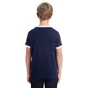 LAT Youth Navy/White Soccer Ringer Fine Jersey T-Shirt