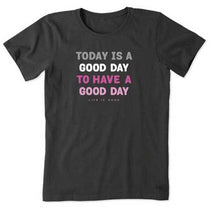 Life Is Good Women's Night Black Good Day Crusher Tee