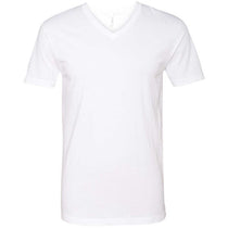 Next Level Men's White Premium CVC V-Neck Tee