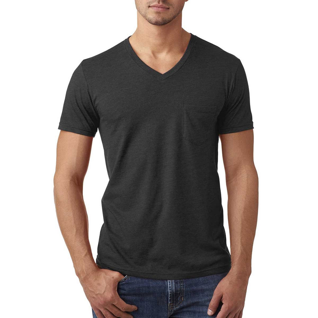 Next Level Men's Charcoal CVC Tee with Pocket