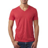 Next Level Men's Red CVC Tee with Pocket