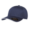 Flexfit Navy/White Wooly Cap with Sandwich Bill