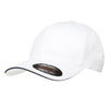 Flexfit White/Navy Wooly Cap with Sandwich Bill