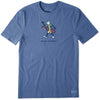 Life Is Good Men's Vintage Blue Gone Clubbin' Jake Crusher Tee