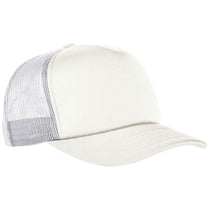 Yupoong White Classic Curved Foam Trucker Cap