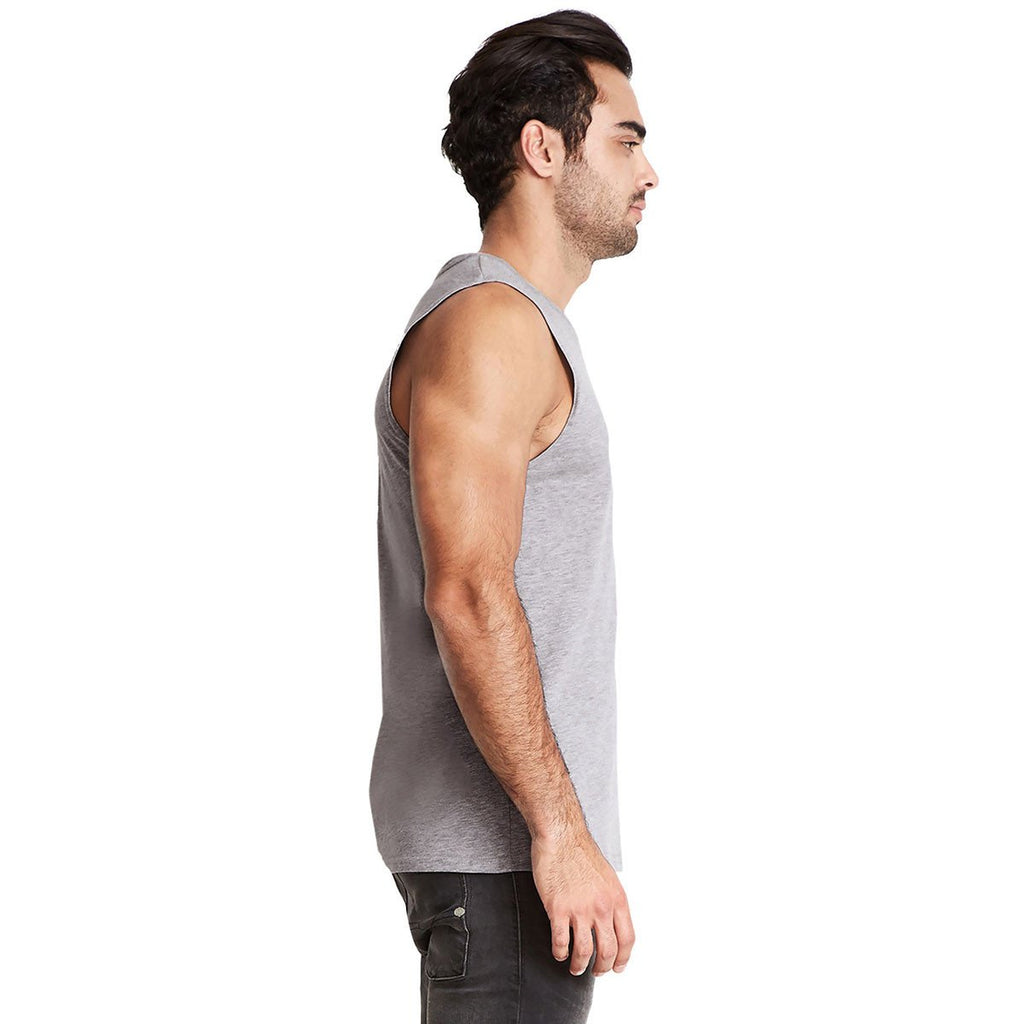 Next Level Men's Heather Grey Muscle Tank