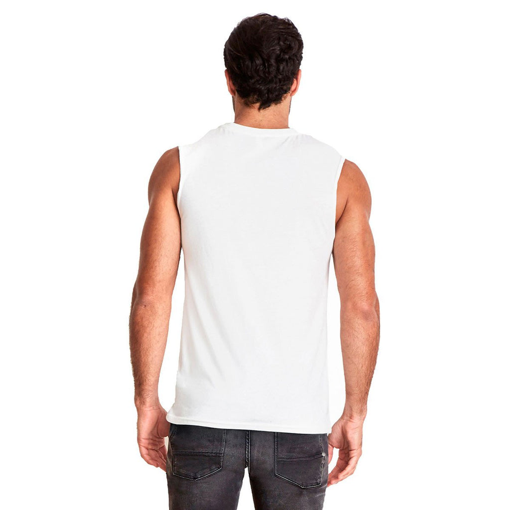 Next Level Men's White Muscle Tank