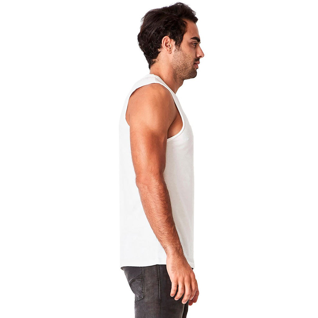 Next Level Men's White Muscle Tank