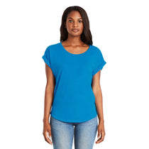 Next Level Women's Turquoise Dolman With Rolled Sleeves