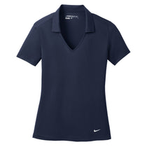 Nike Women's Navy Dri-FIT Short Sleeve Vertical Mesh Polo