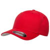 Flexfit Red Brushed 6-Panel Cap