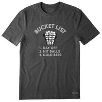 Life Is Good Men's Heather Night Black Bucket List Crusher Tee