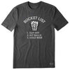 Life Is Good Men's Heather Night Black Bucket List Crusher Tee