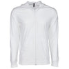 Next Level Unisex White Sueded Full-Zip Hoodie