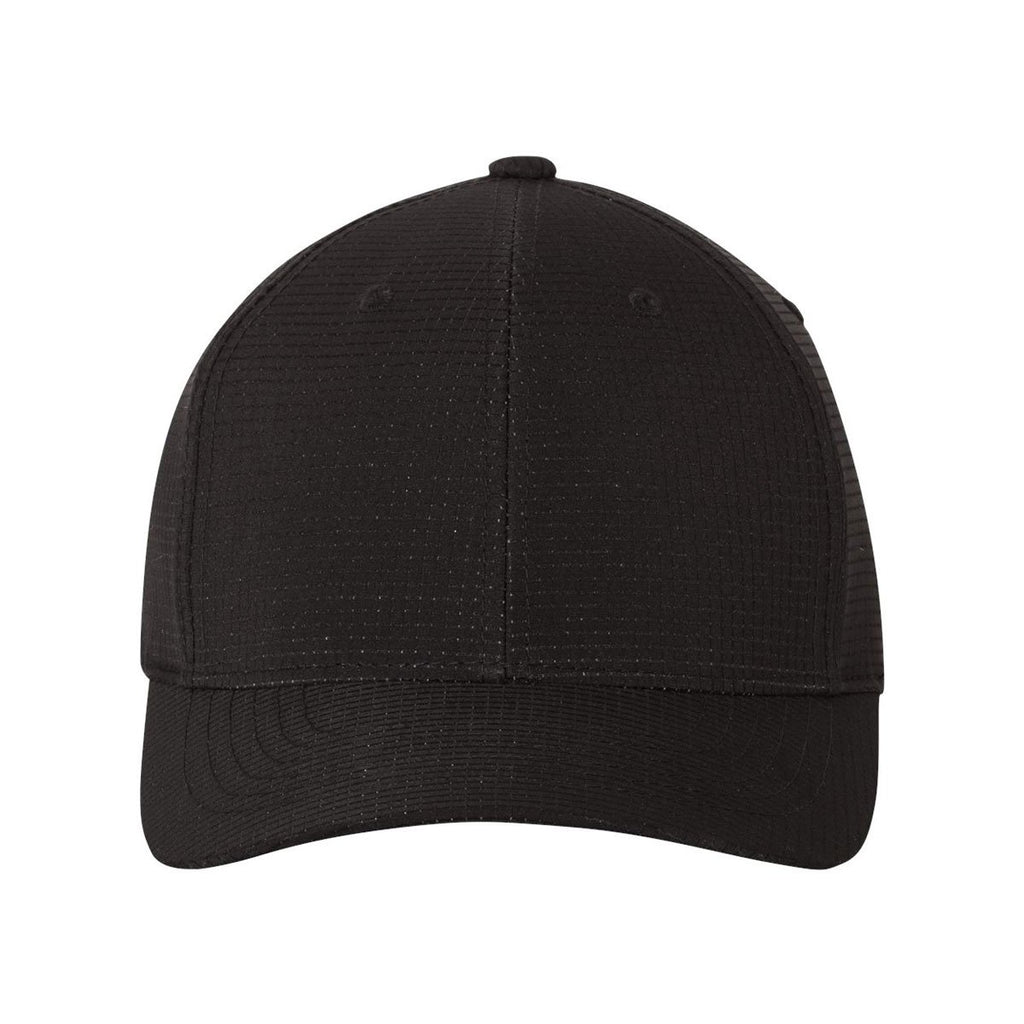 Flexfit Black Hydro Grid Stretch Cap