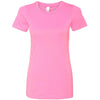 Next Level Women's Hot Pink CVC Crew Tee