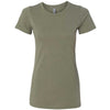 Next Level Women's Light Olive CVC Crew Tee