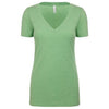 Next Level Women's Apple Green CVC Deep V Tee