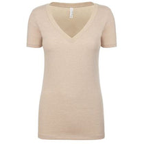 Next Level Women's Cream CVC Deep V Tee