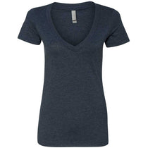 Next Level Women's Midnight Navy CVC Deep V Tee
