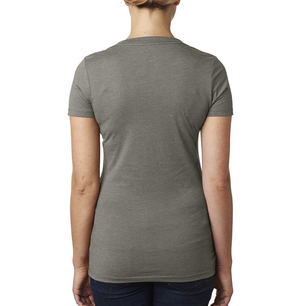 Next Level Women's Warm Grey CVC Deep V Tee