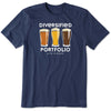 Life Is Good Men's Darkest Blue Diversified Portfolio Beer Crusher Tee