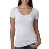 Next Level Women's Heather White Triblend Scoop Tee
