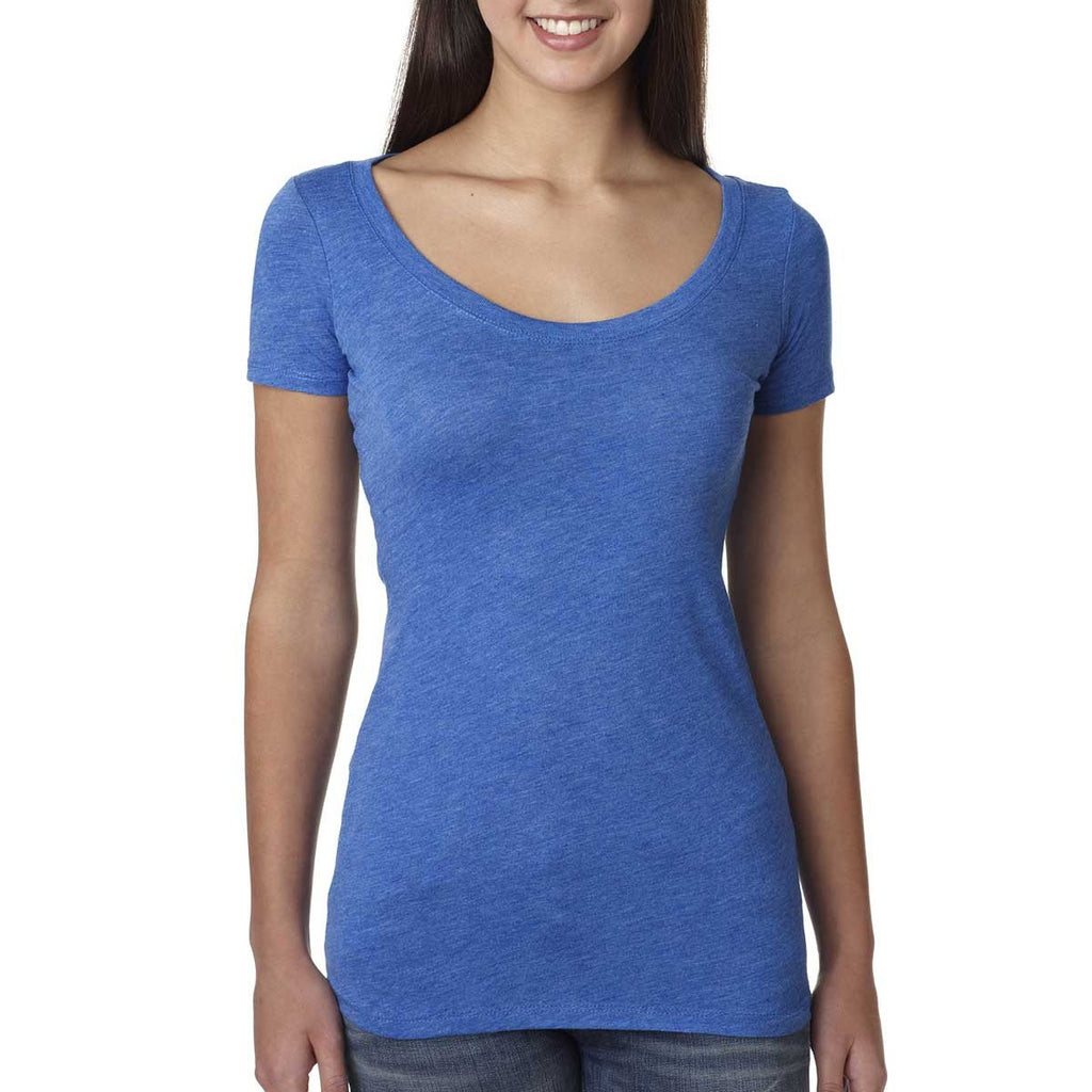 Next Level Women's Vintage Royal Triblend Scoop Tee
