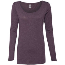 Next Level Women's Vintage Purple Triblend Long-Sleeve Scoop Tee